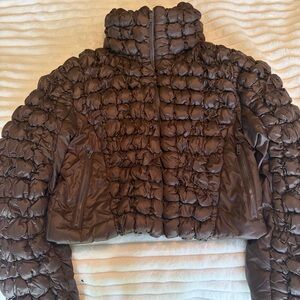 Urban Outfitters Chocolate Brown Quilted Puff Jacket NWT